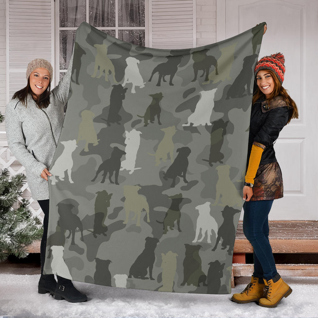 Staffordshire Bull Terrier Camo 3D Blanket