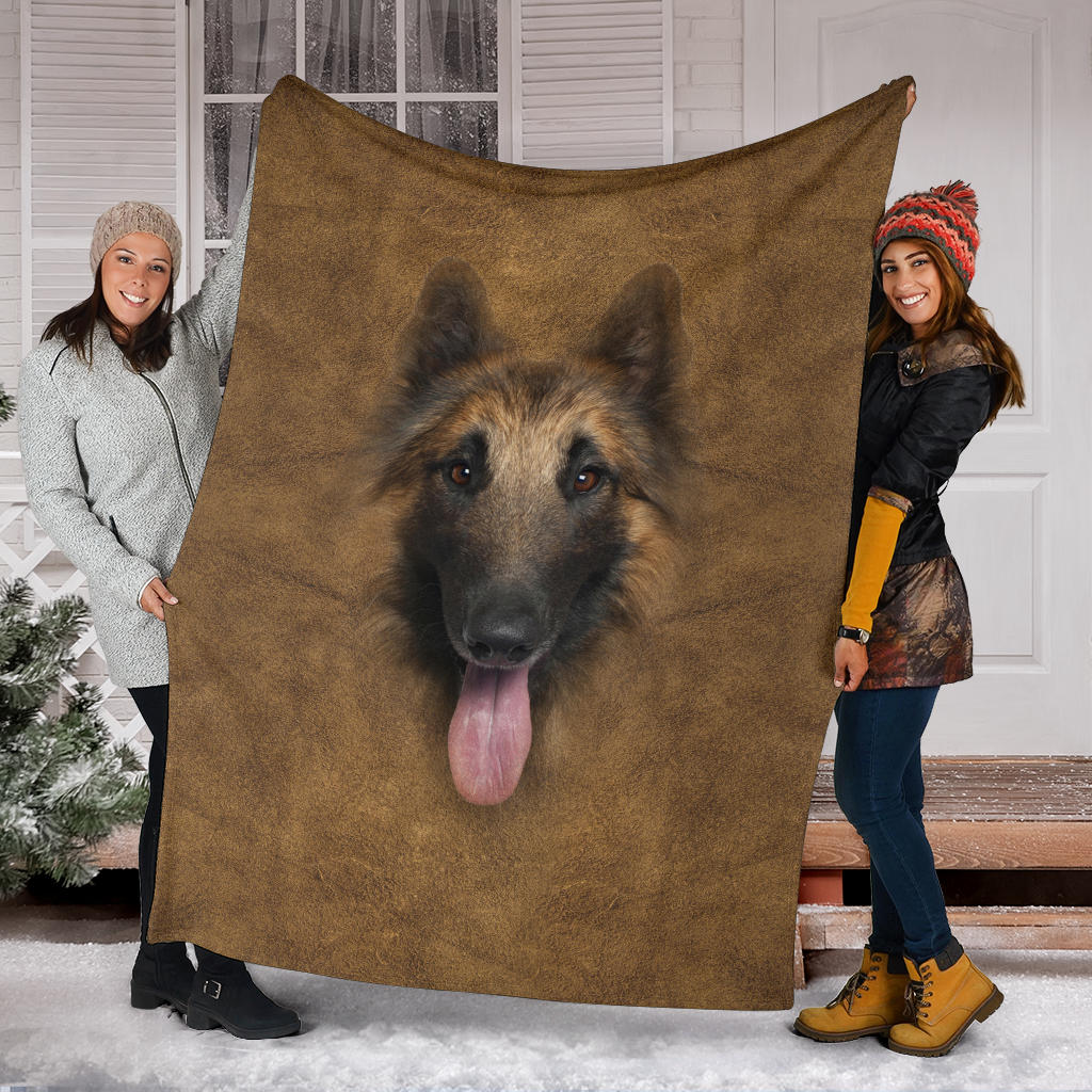 Tervuren Dog Face Hair Blanket