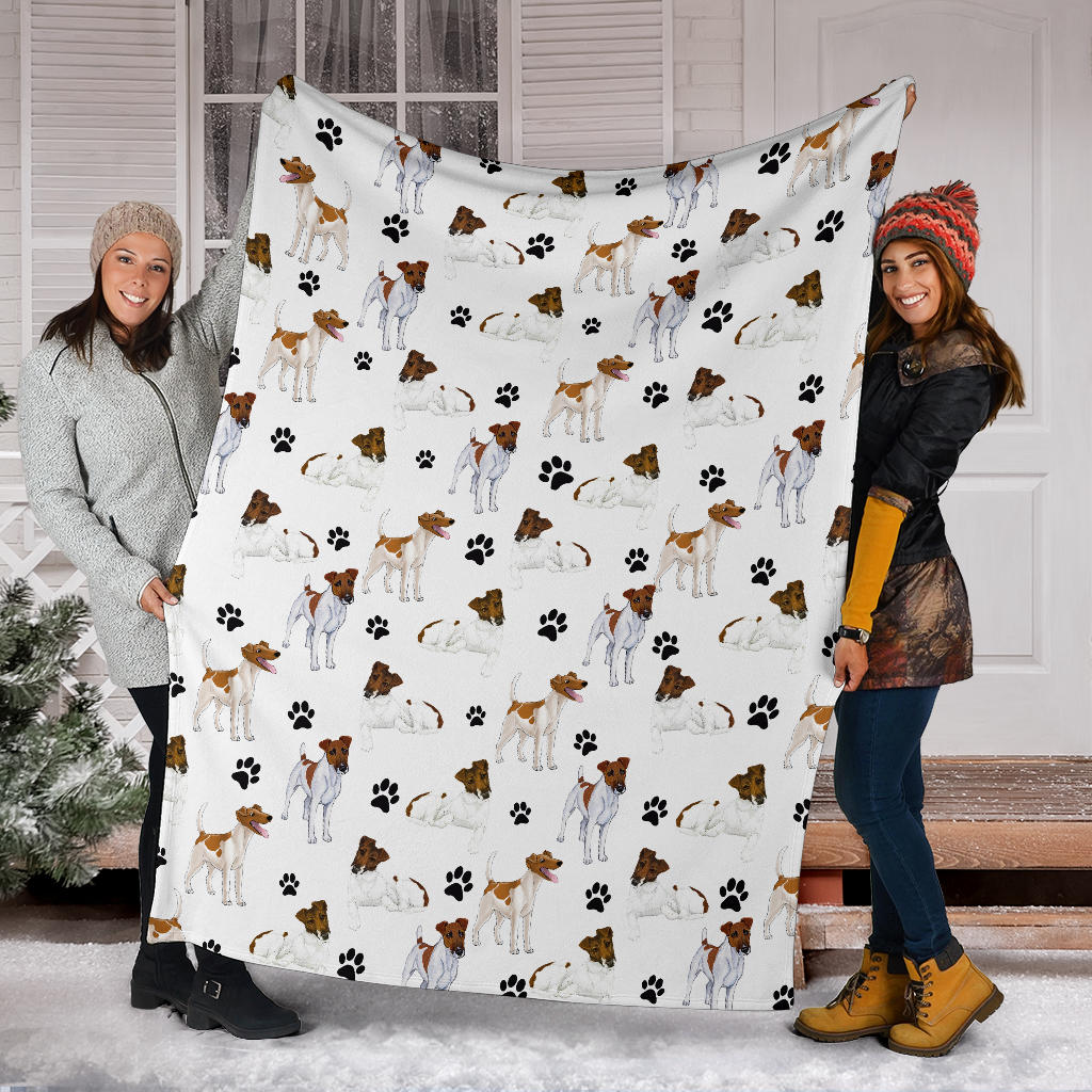 Smooth Fox Terrier Paw Blanket