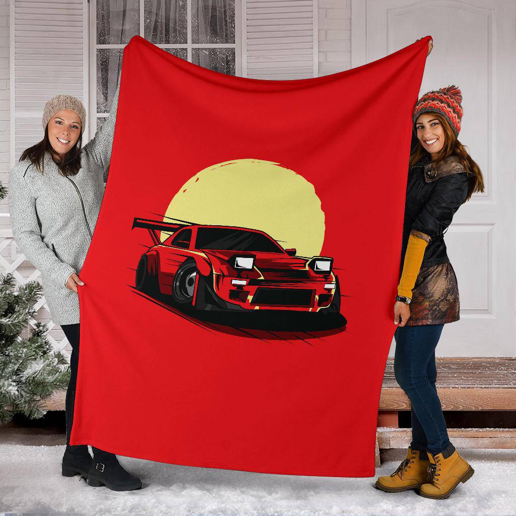 Moon Red Speed Car Premium Blanket - Top Content | POD Collection | Free Shipping