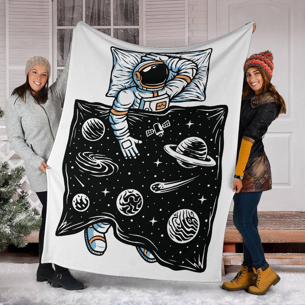 Premium Blanket Astronaut Sleeping Universe Cartoon - Top Content | POD Collection | Free Shipping