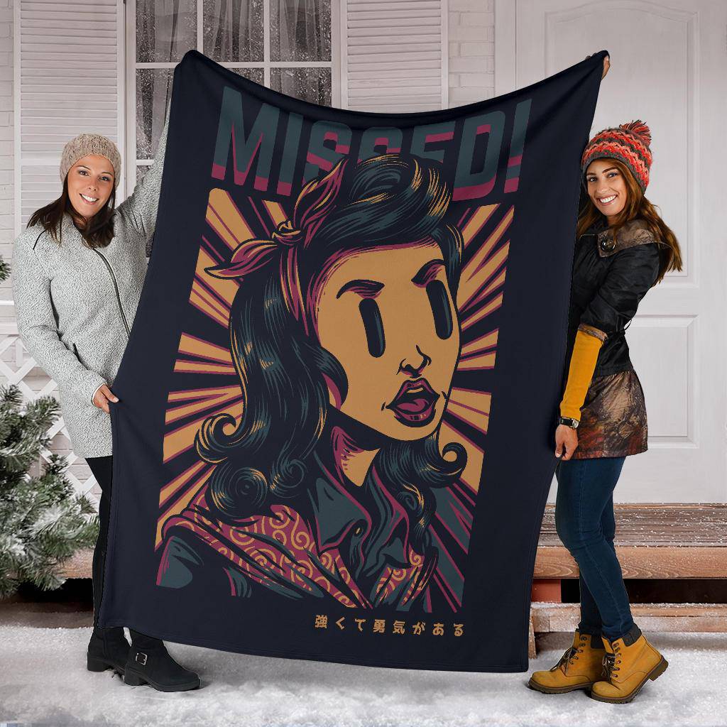 Premium Blanket Cartoon Missed Face Art - Top Content | POD Collection | Free Shipping