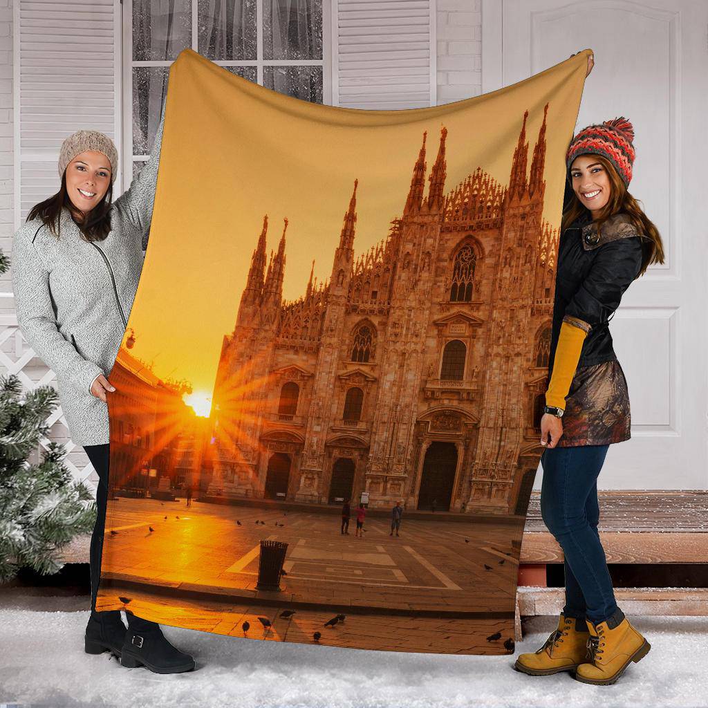 Milan Europe Travel City Sunrise Travel Premium Blanket - Top Content | POD Collection | Free Shipping