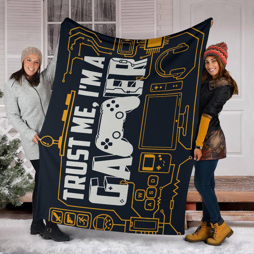 Trust Me I am a Gamer Console Premium Blanket - Top Content | POD Collection | Free Shipping