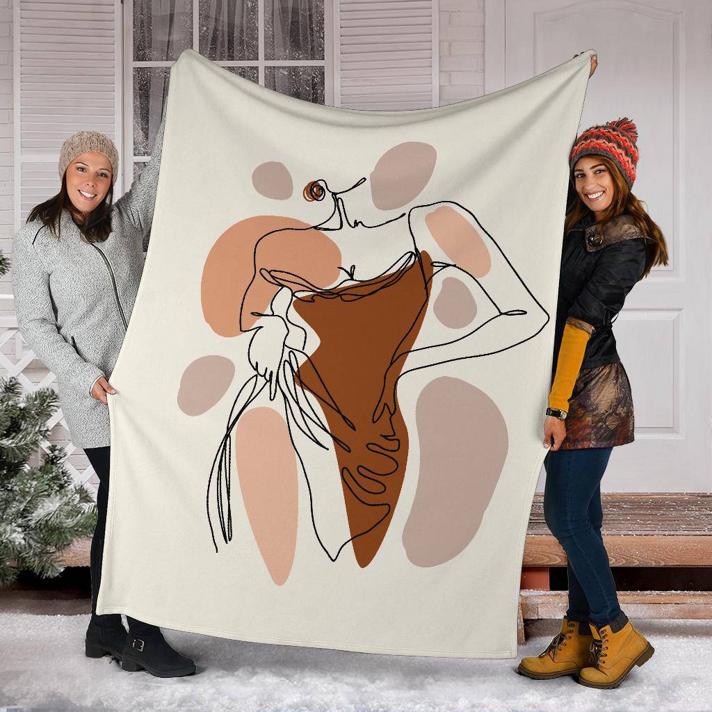 Abstract Art Beautiful Woman Body Figure Premium Blanket - Top Content | POD Collection | Free Shipping