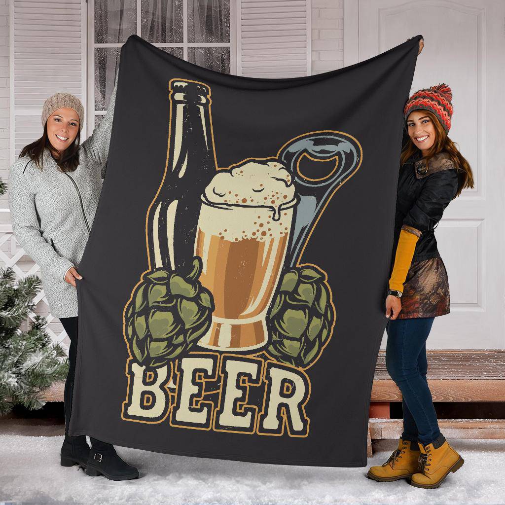 Beer Lover Cool Cartoon Illustration Premium Blanket - Top Content | POD Collection | Free Shipping