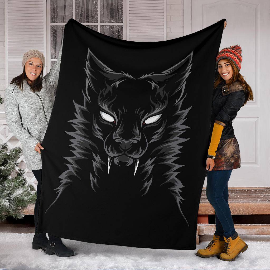 Scary Beast Leopard Black Premium Blanket - Top Content | POD Collection | Free Shipping