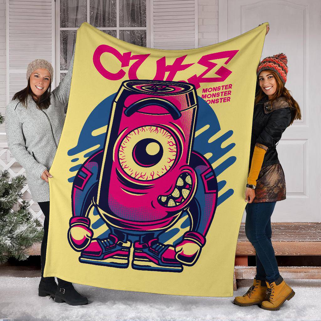 Cool Monster Drink Cartoon Premium Blanket - Top Content | POD Collection | Free Shipping