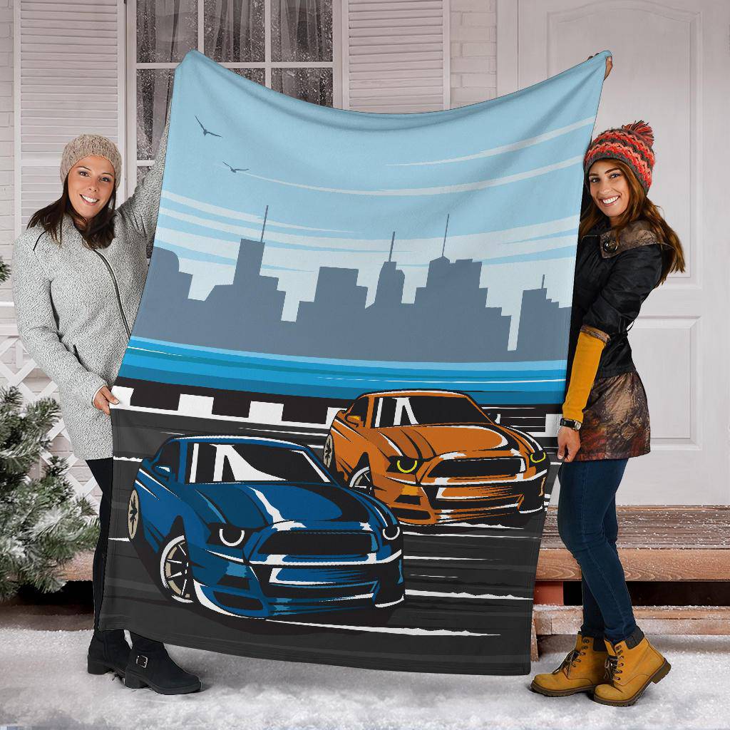 Street Car Racer Cartoon Premium Blanket - Top Content | POD Collection | Free Shipping