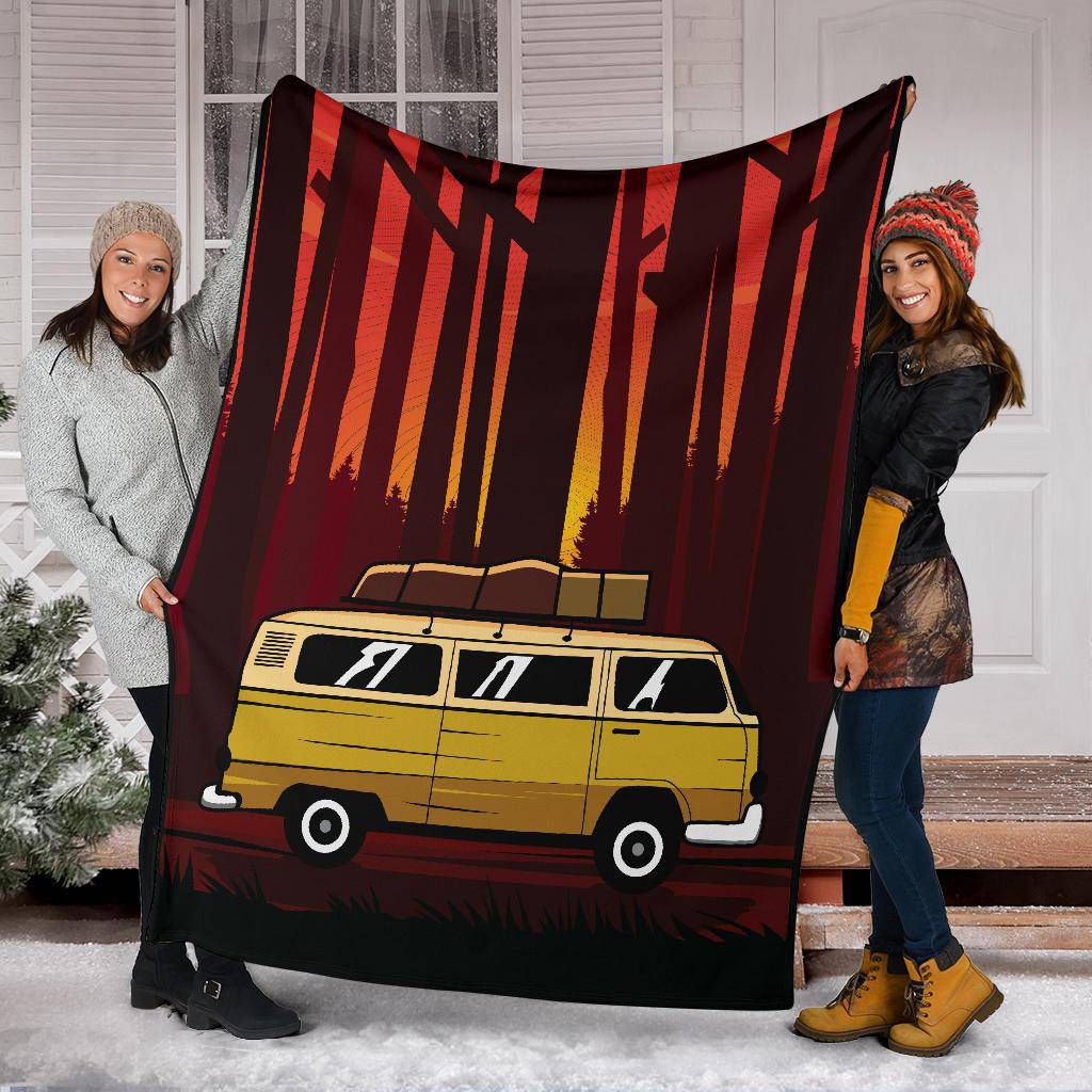 Forest Family Vacation Cartoon Premium Blanket - Top Content | POD Collection | Free Shipping