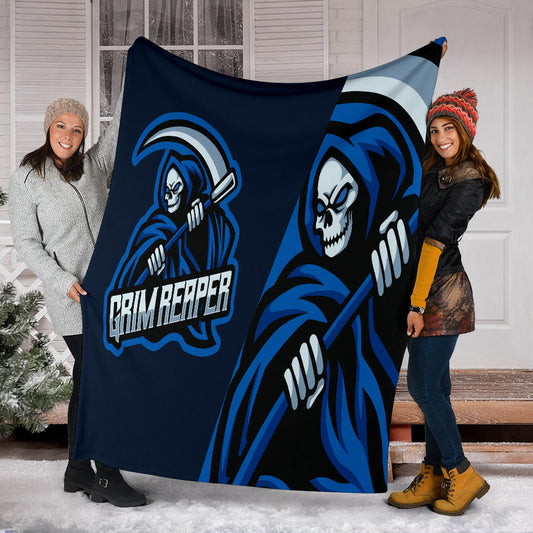 Blue Grim Reaper Blanket