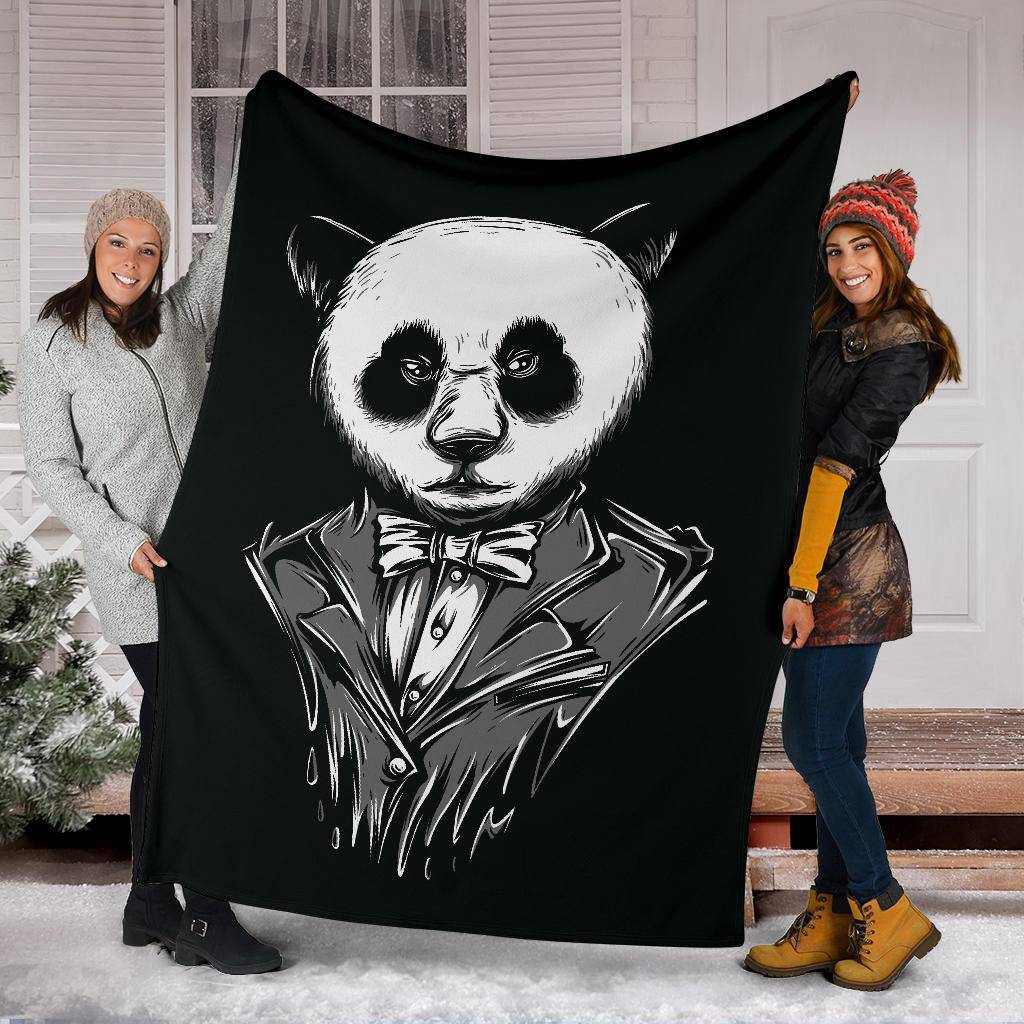 White Black Panda Cartoon Premium Blanket - Top Content | POD Collection | Free Shipping