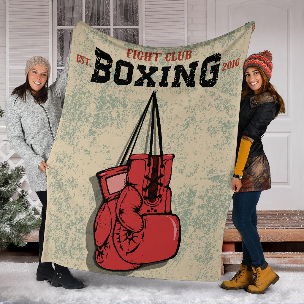 fight club boxing gloves retro style blanket - Top Content | POD Collection | Free Shipping