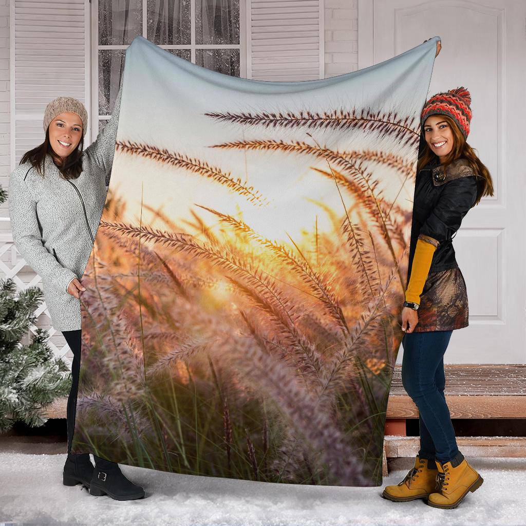 Grass Flower Beautiful Nature Premium Blanket - Top Content | POD Collection | Free Shipping