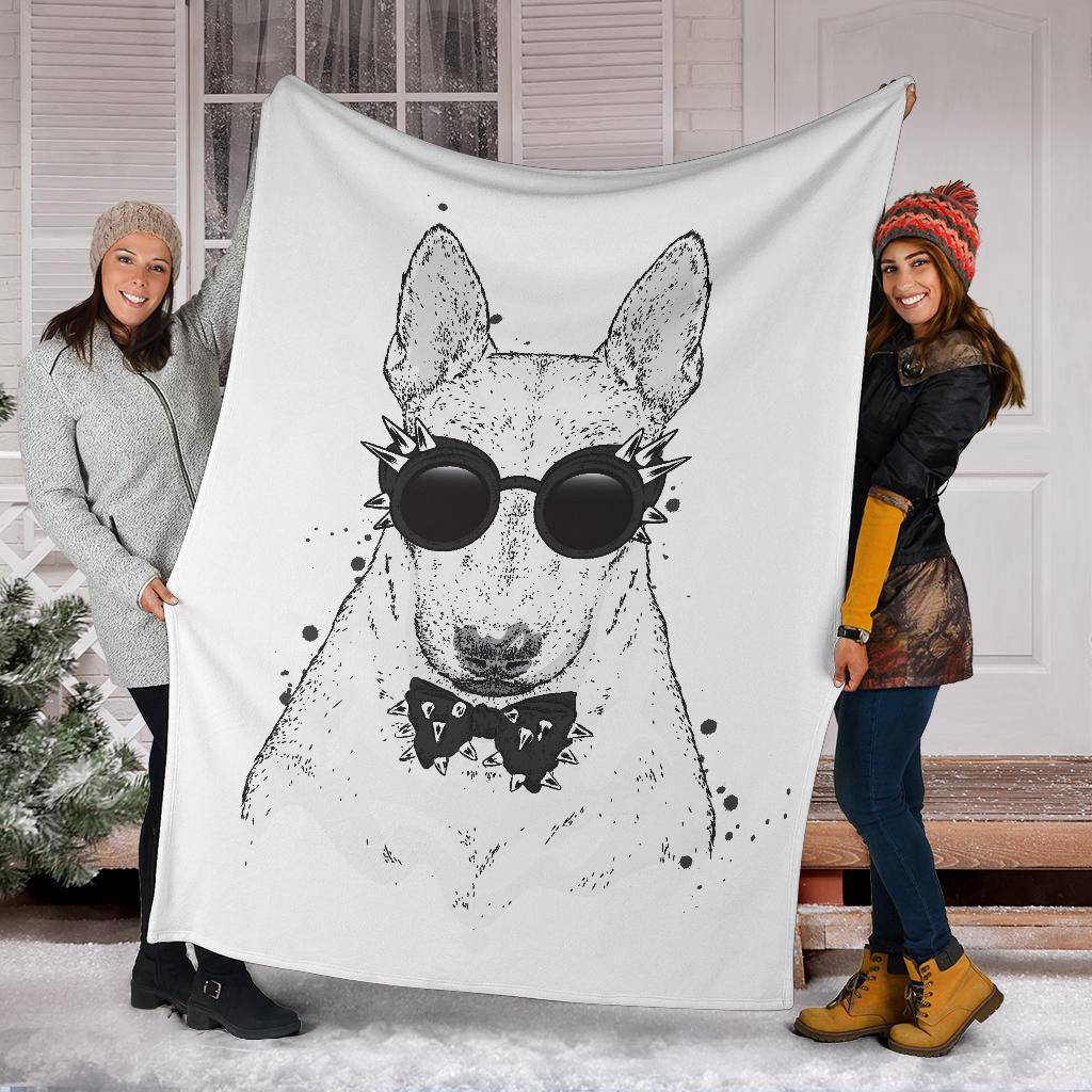 Cool Hipster Dog with Stylish Sunglasses Premium Blanket - Top Content | POD Collection | Free Shipping