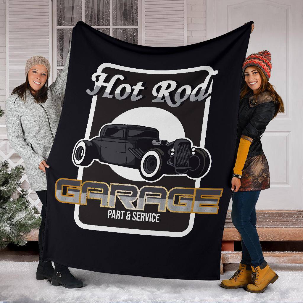 Hot Rod Garage Auto Service Premium Blanket - Top Content | POD Collection | Free Shipping