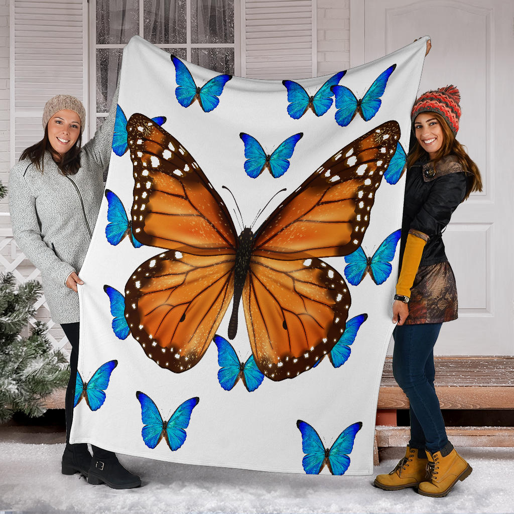 White Big Butterfly blanket - Top Content | POD Collection | Free Shipping