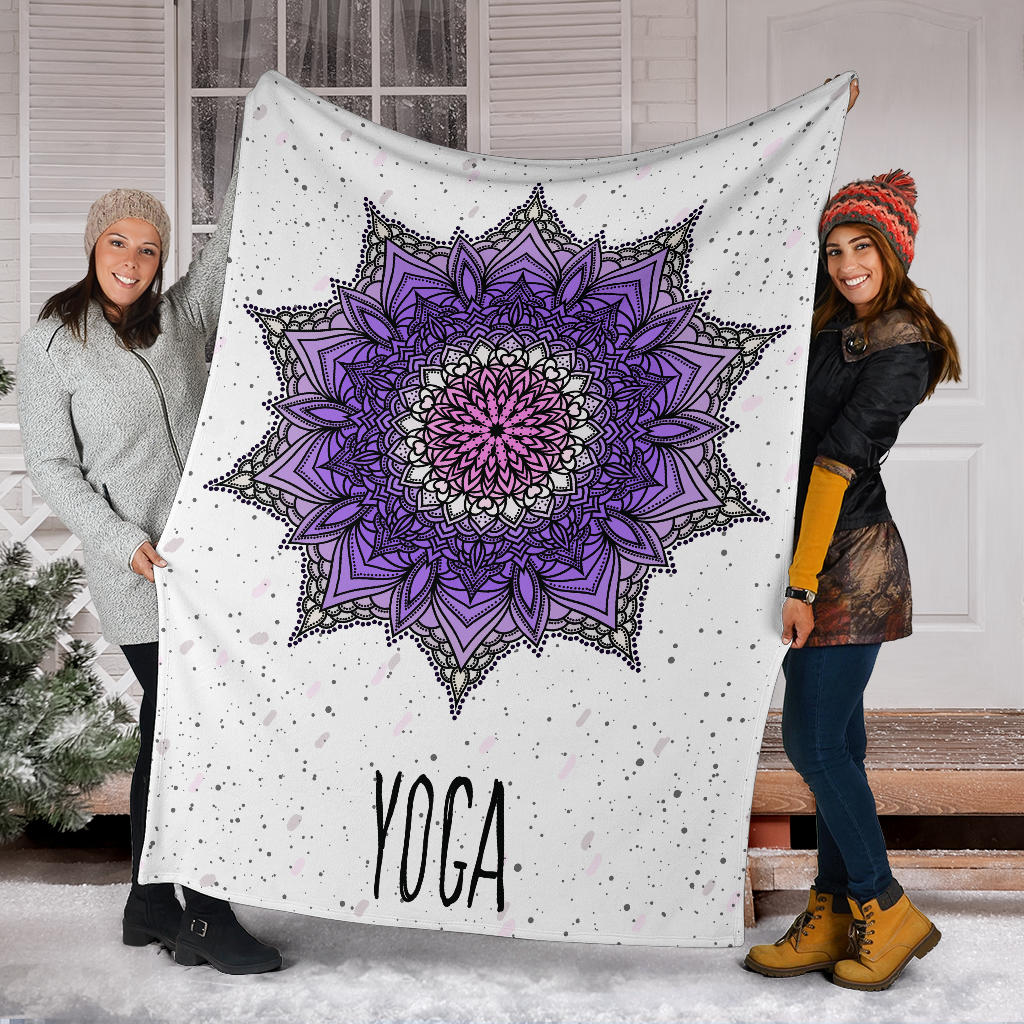 yoga mandala purple blanket - Top Content | POD Collection | Free Shipping