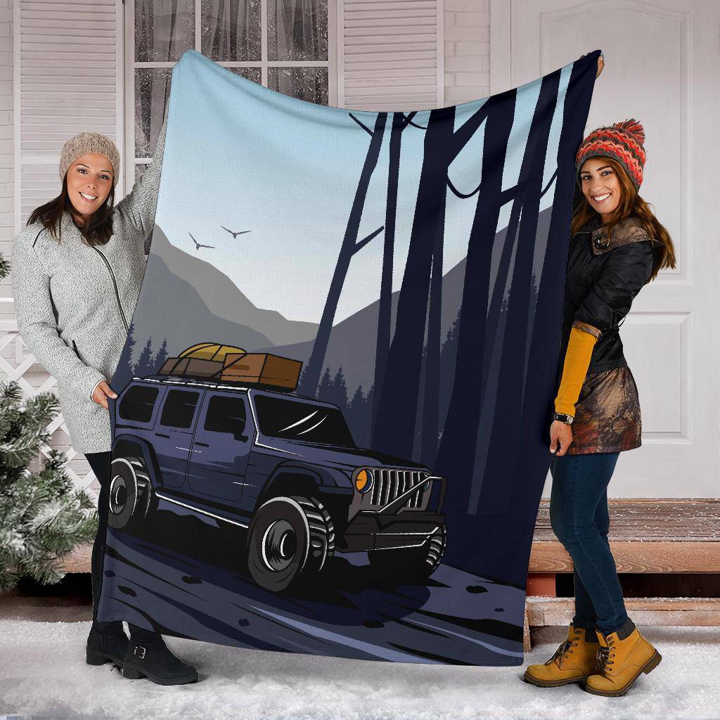 Car Adventure Cartoon Premium Blanket - Top Content | POD Collection | Free Shipping