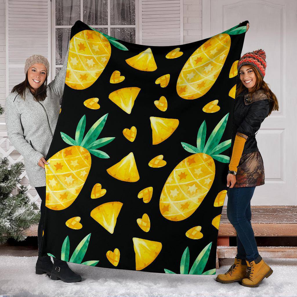 Exotic Fruit Pineapple Heart Premium Blanket - Top Content | POD Collection | Free Shipping