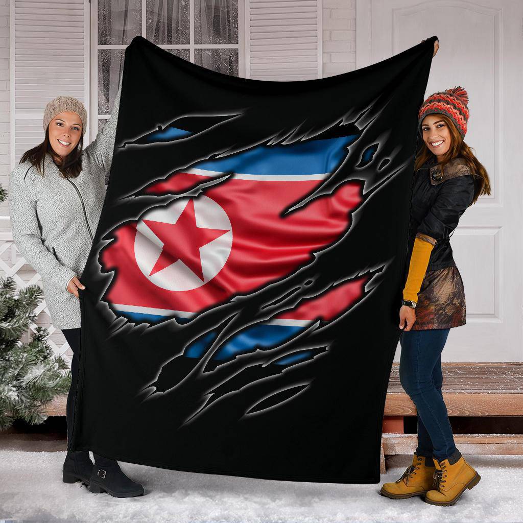 North Korea Flag Premium Blanket - Top Content | POD Collection | Free Shipping