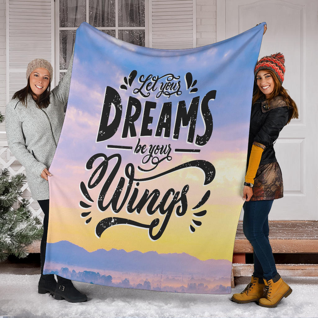 dreams wings motivation blanket - Top Content | POD Collection | Free Shipping