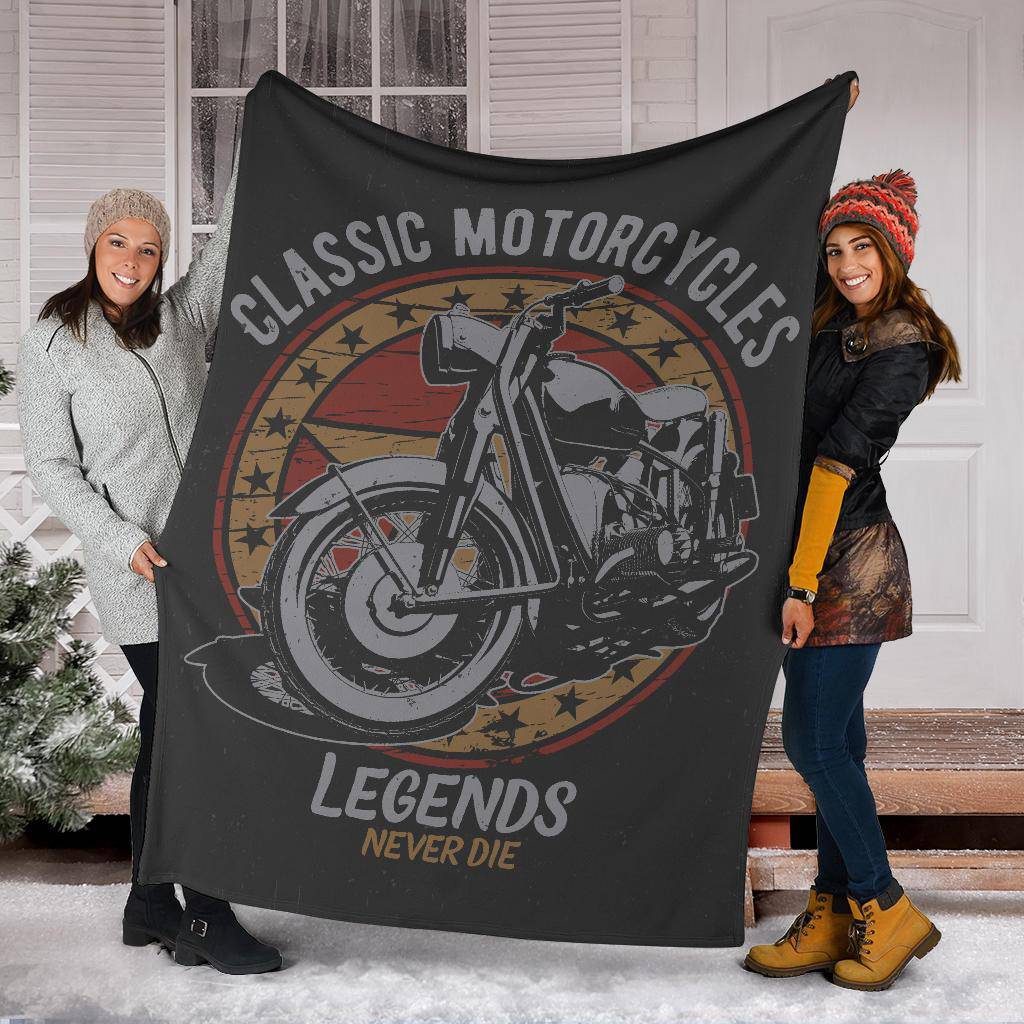 Motorcycle Retro Style Vintage Premium Blanket - Top Content | POD Collection | Free Shipping