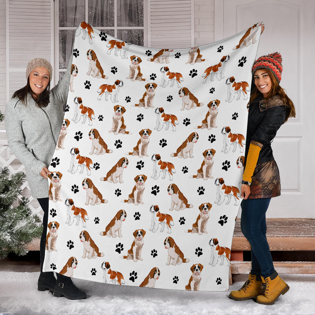 St Bernard Paw Blanket