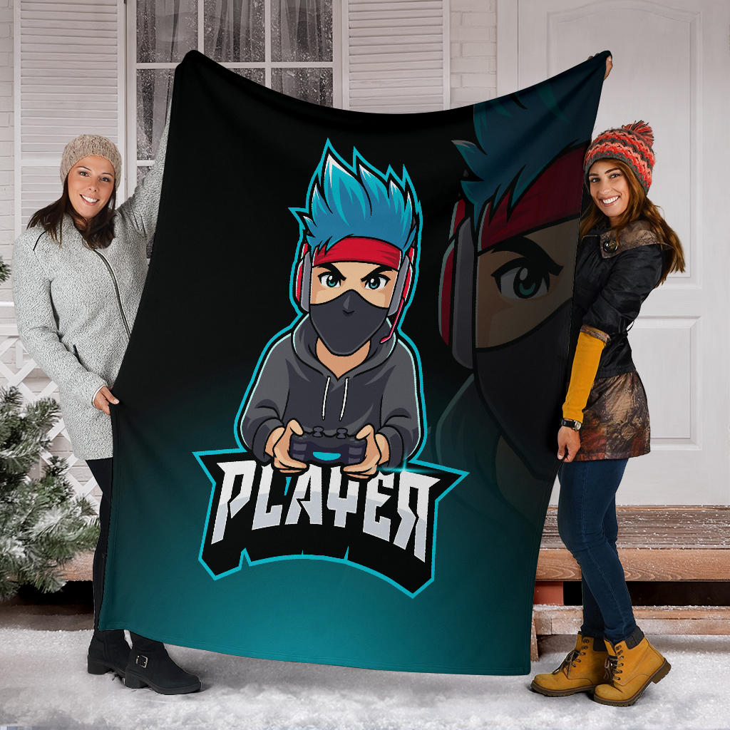 Player Blue Hair Blanket