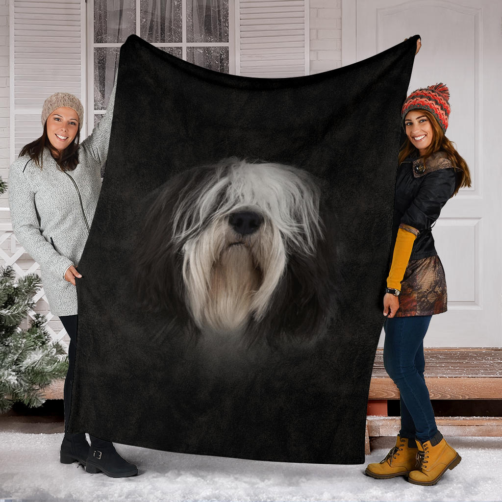 Polish Lowland Sheepdog Face Hair Blanket