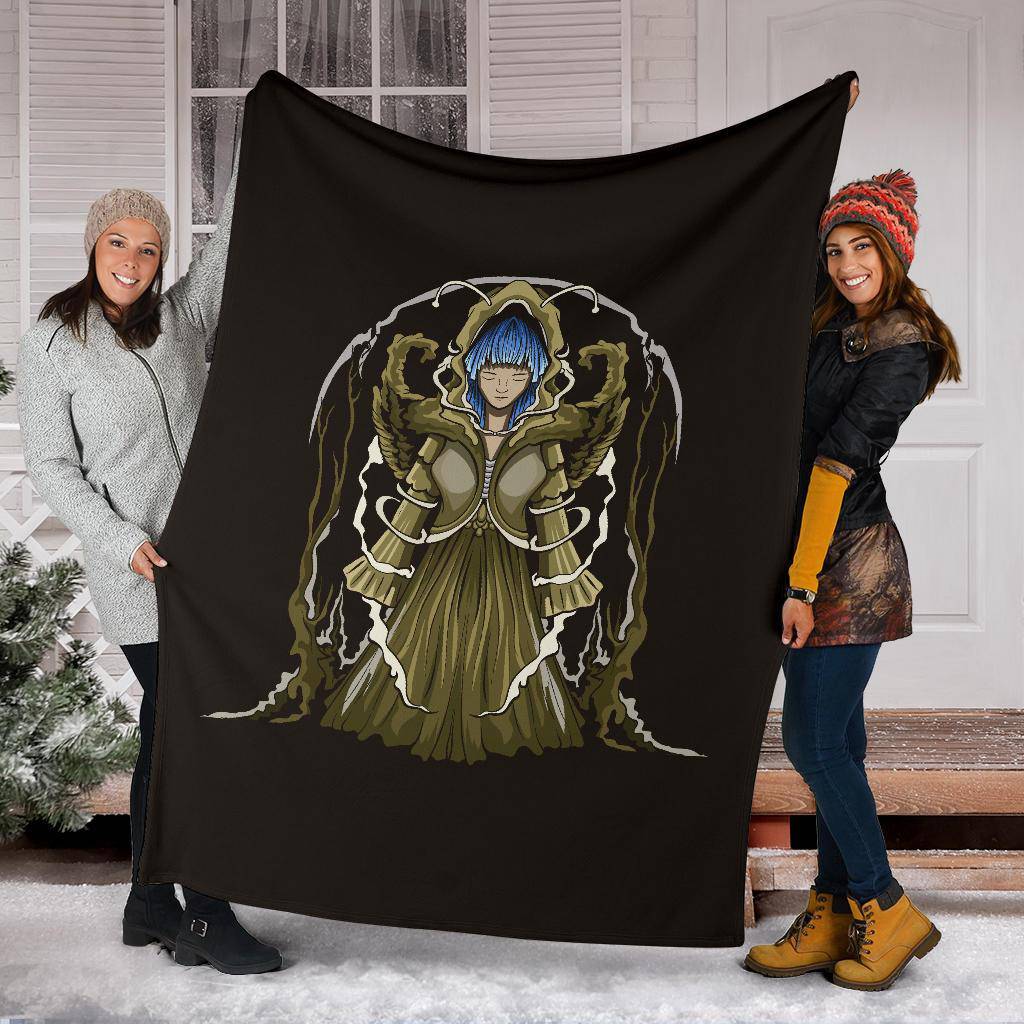 Vintage Witch Cartoon Drawing Illustration Premium Blanket - Top Content | POD Collection | Free Shipping