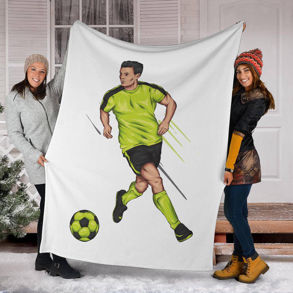 Football Player Cartoon Illustration Premium Blanket - Top Content | POD Collection | Free Shipping