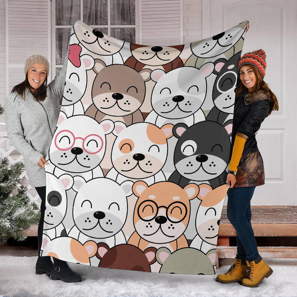 Cute Dogs Cartoon Pattern Premium Blanket - Top Content | POD Collection | Free Shipping