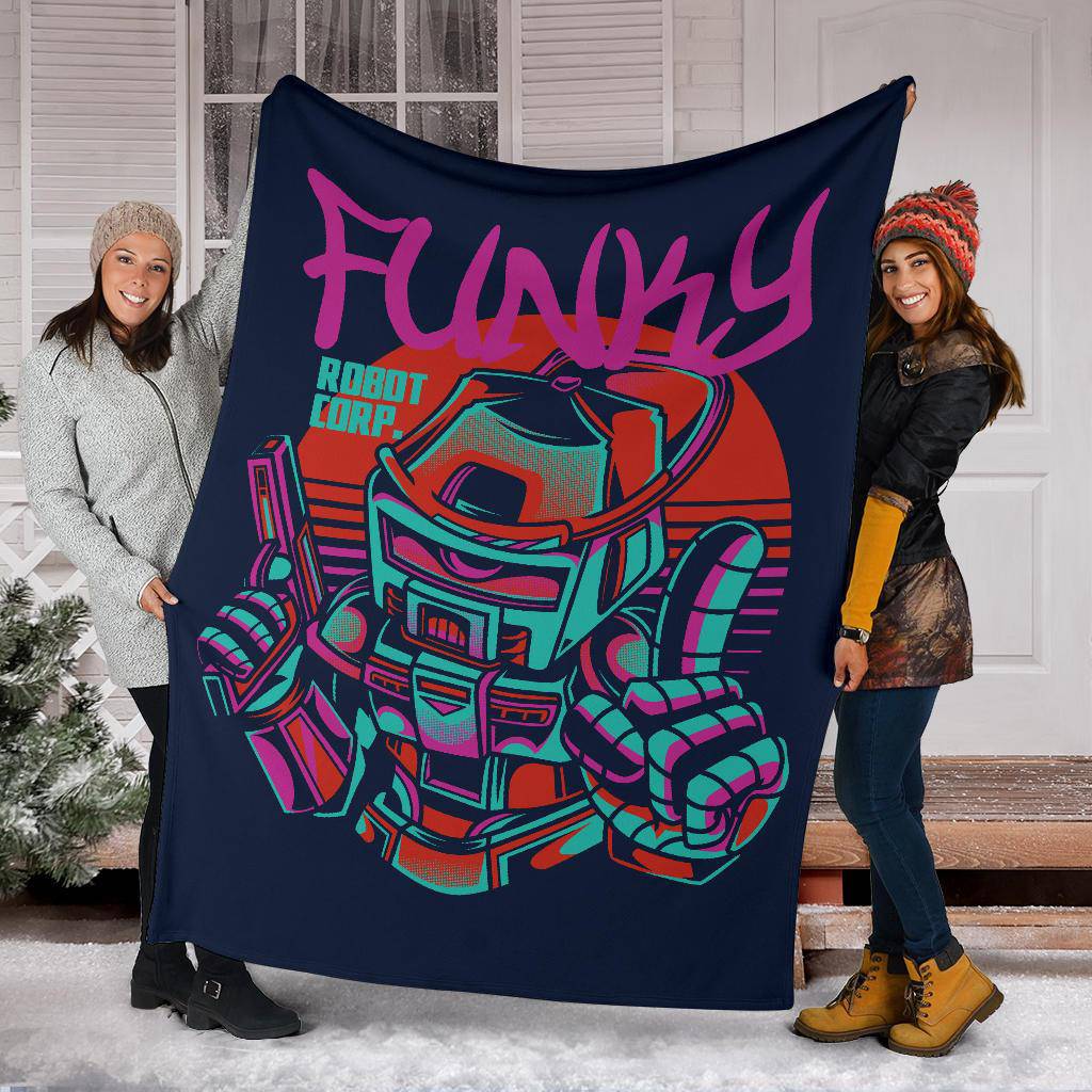 Funky Robot Japanese Art Figure Cartoon Premium Blanket - Top Content | POD Collection | Free Shipping