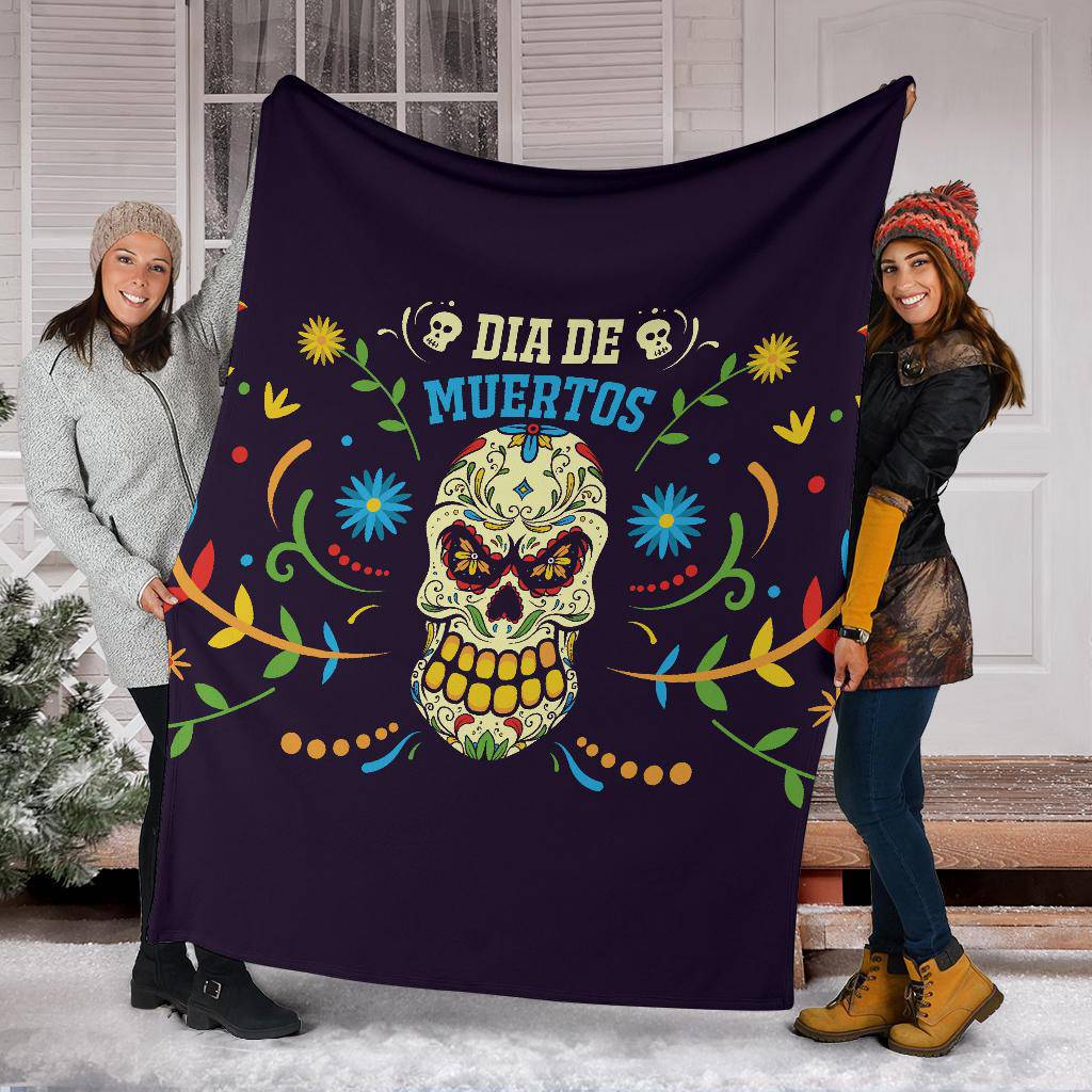 Premium Blanket Dia De Muertos Day Of The Dead Holiday Cartoon - Top Content | POD Collection | Free Shipping