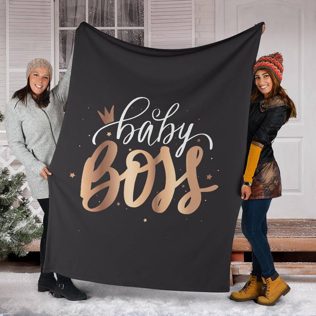 Baby Boss, Cute Sparkling Quote Design Premium Blanket - Top Content | POD Collection | Free Shipping