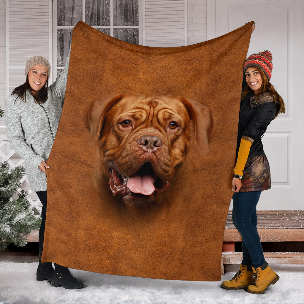 Dogue De Bordeaux Face Hair Blanket