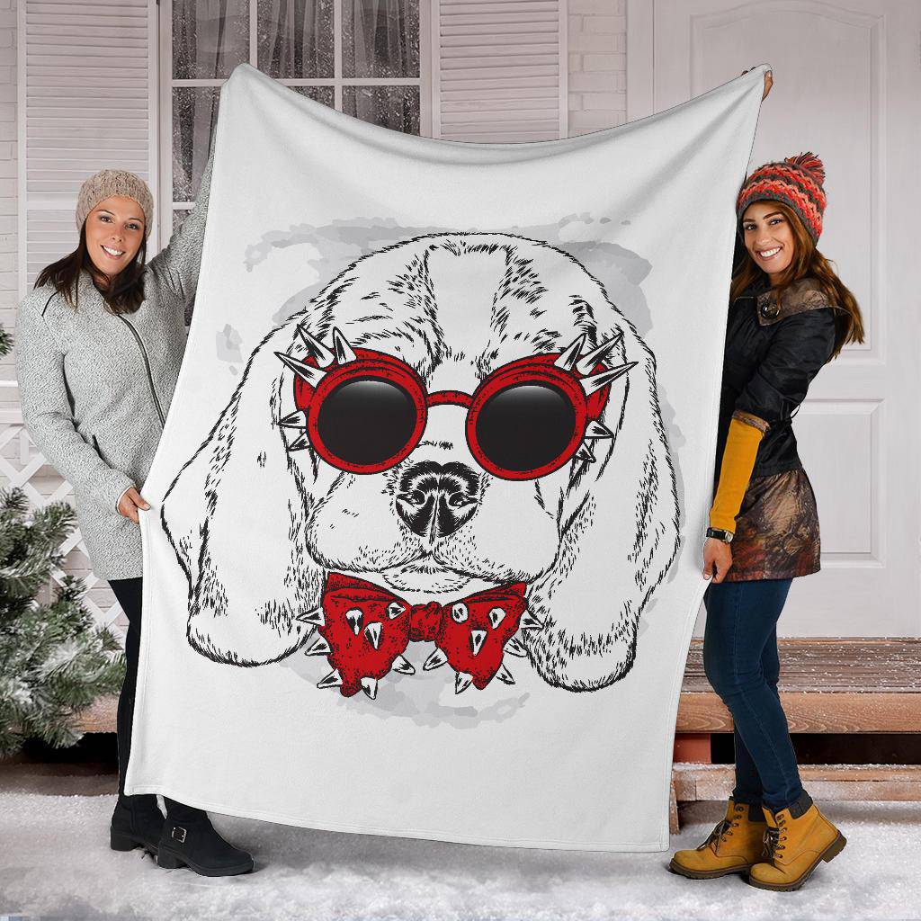 Stylish Dog Puppy Drawing Premium Blanket - Top Content | POD Collection | Free Shipping