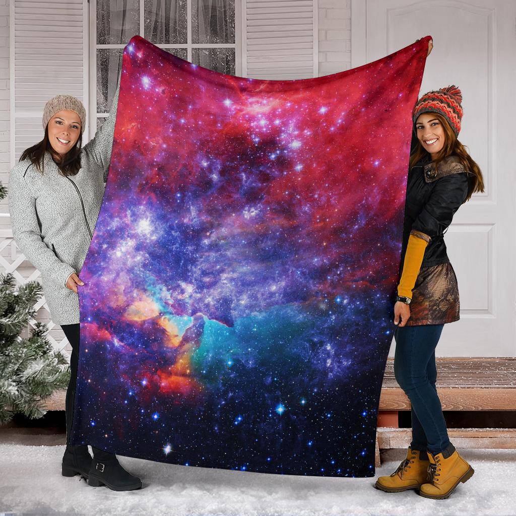 Surreal Colorful Galaxy Star Dust Premium Blanket - Top Content | POD Collection | Free Shipping