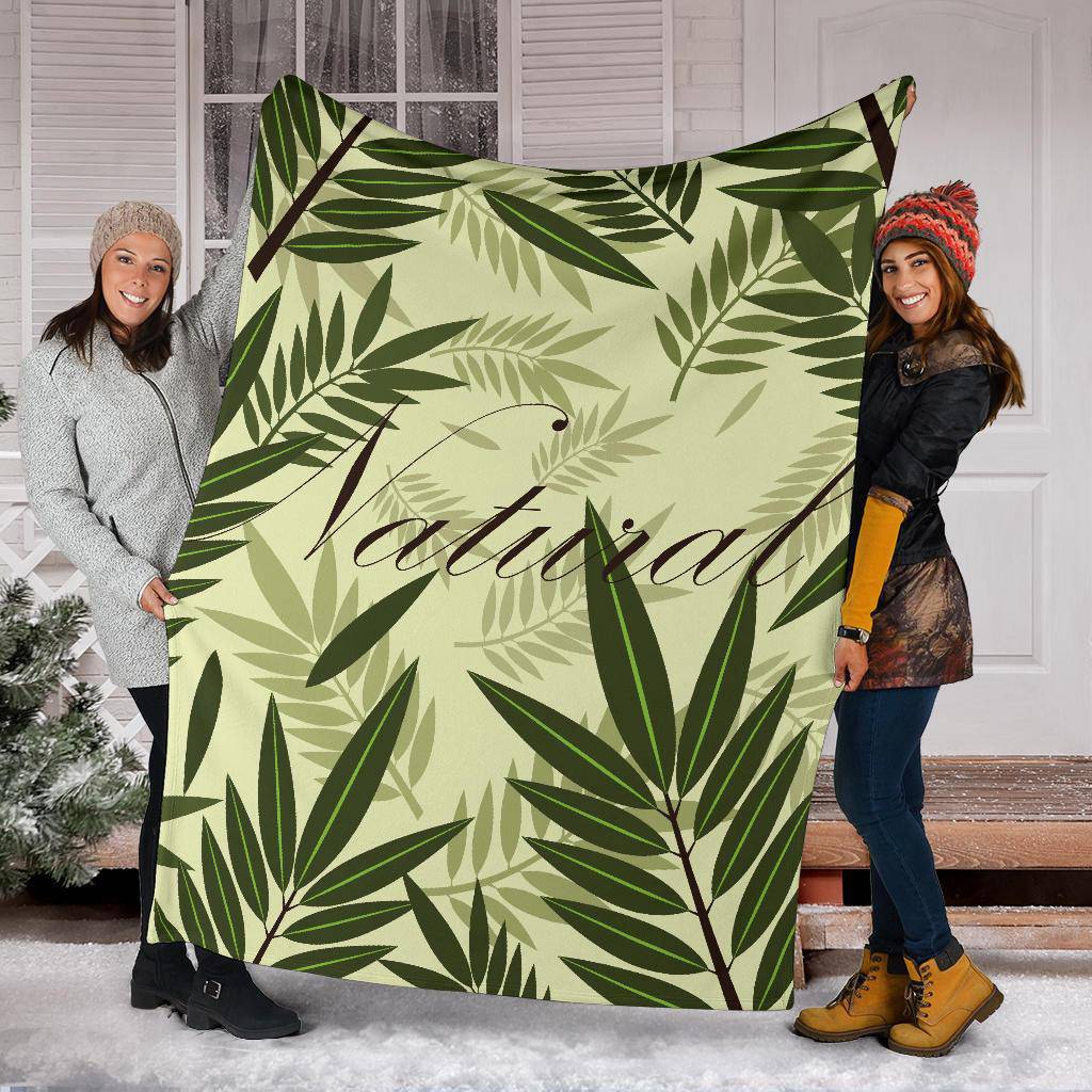 Natural Nature Plant Leaves Premium Blanket - Top Content | POD Collection | Free Shipping