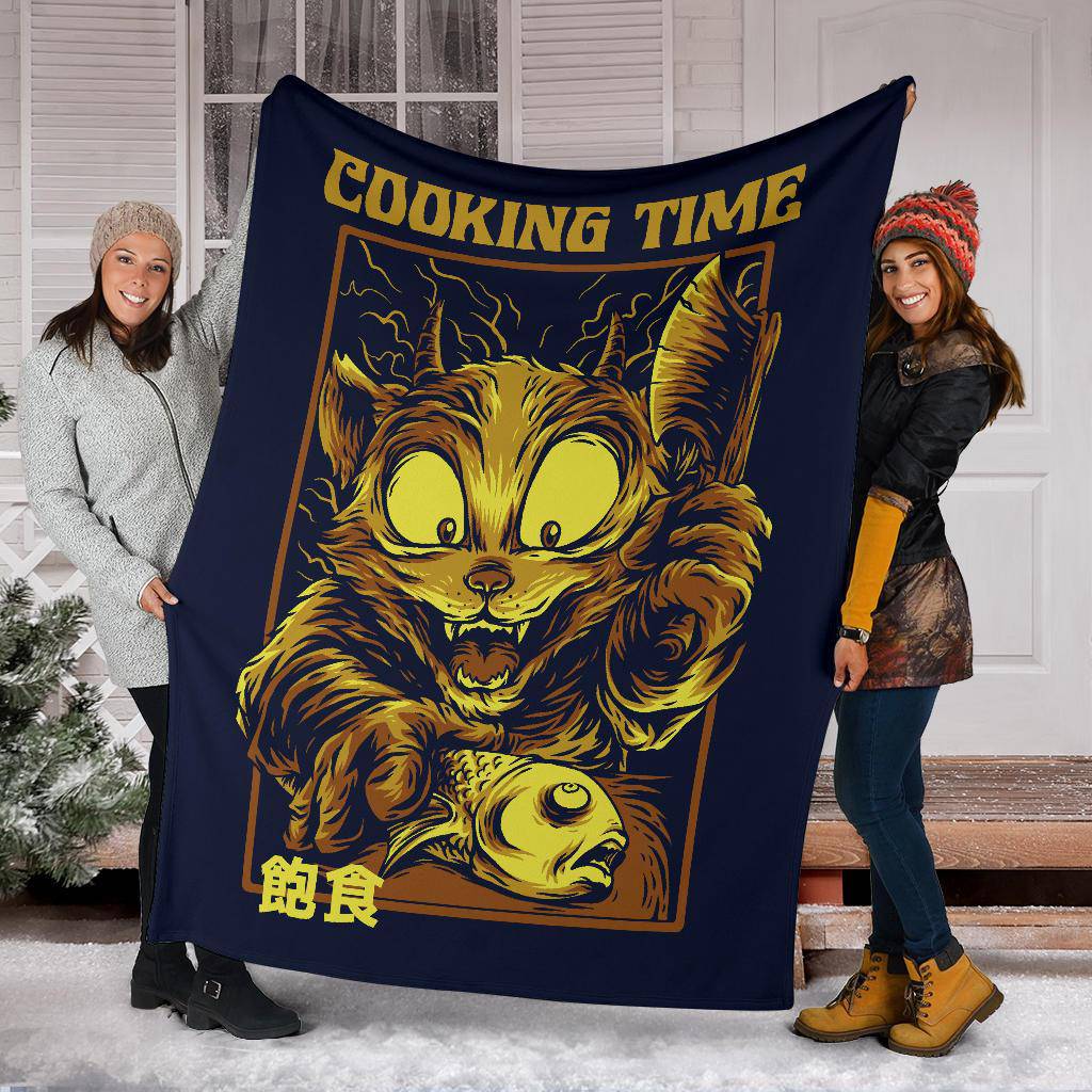 Cooking Time Chef Art Cartoon Premium Blanket - Top Content | POD Collection | Free Shipping