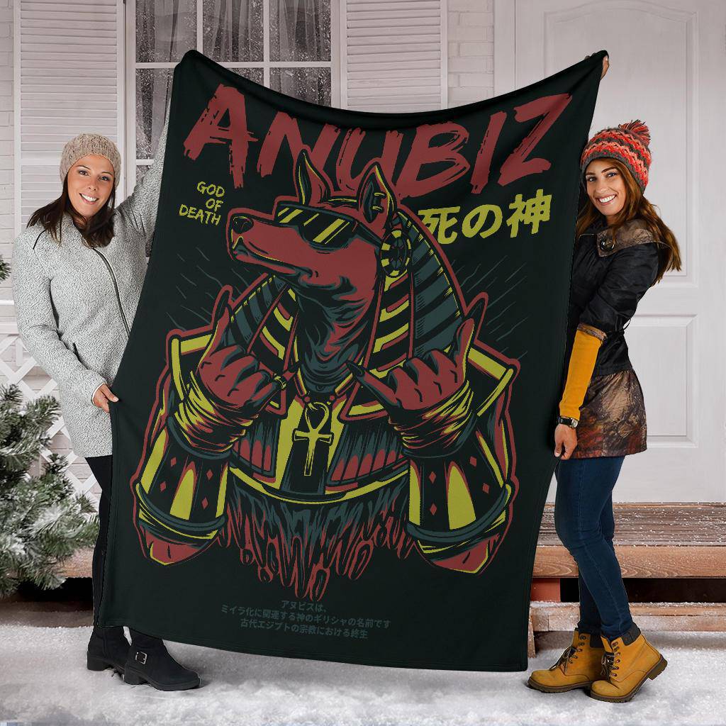 Anubiz God Of Death Japanese Art Premium Blanket - Top Content | POD Collection | Free Shipping