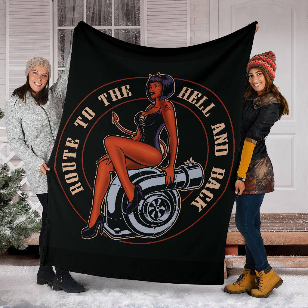 Road to the Hell and Back Devil Woman Premium Blanket - Top Content | POD Collection | Free Shipping