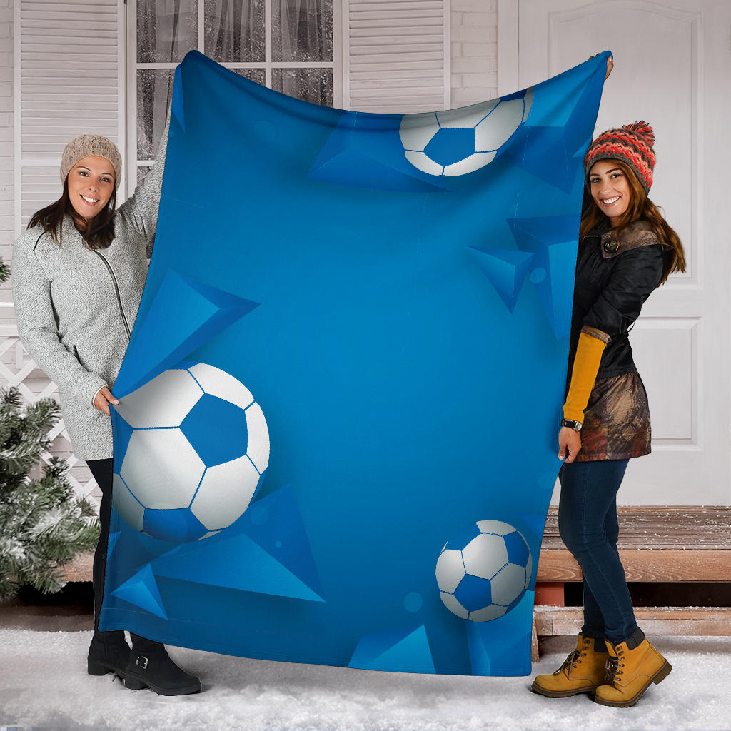 blue football 3d shapes blanket - Top Content | POD Collection | Free Shipping