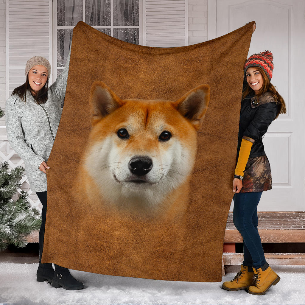 Shiba Inu Face Hair Blanket