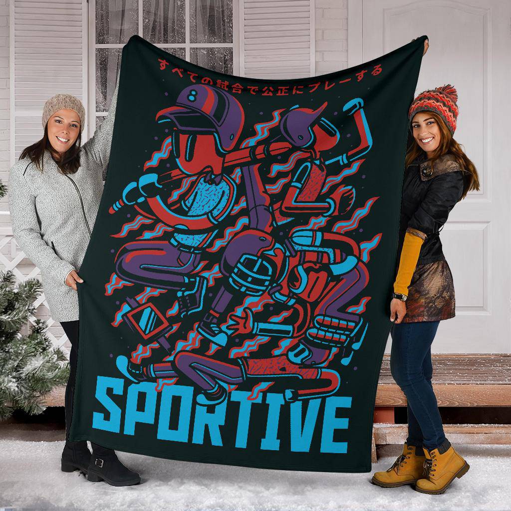 Premium Blanket Baseball Active Sportive Cartoon - Top Content | POD Collection | Free Shipping