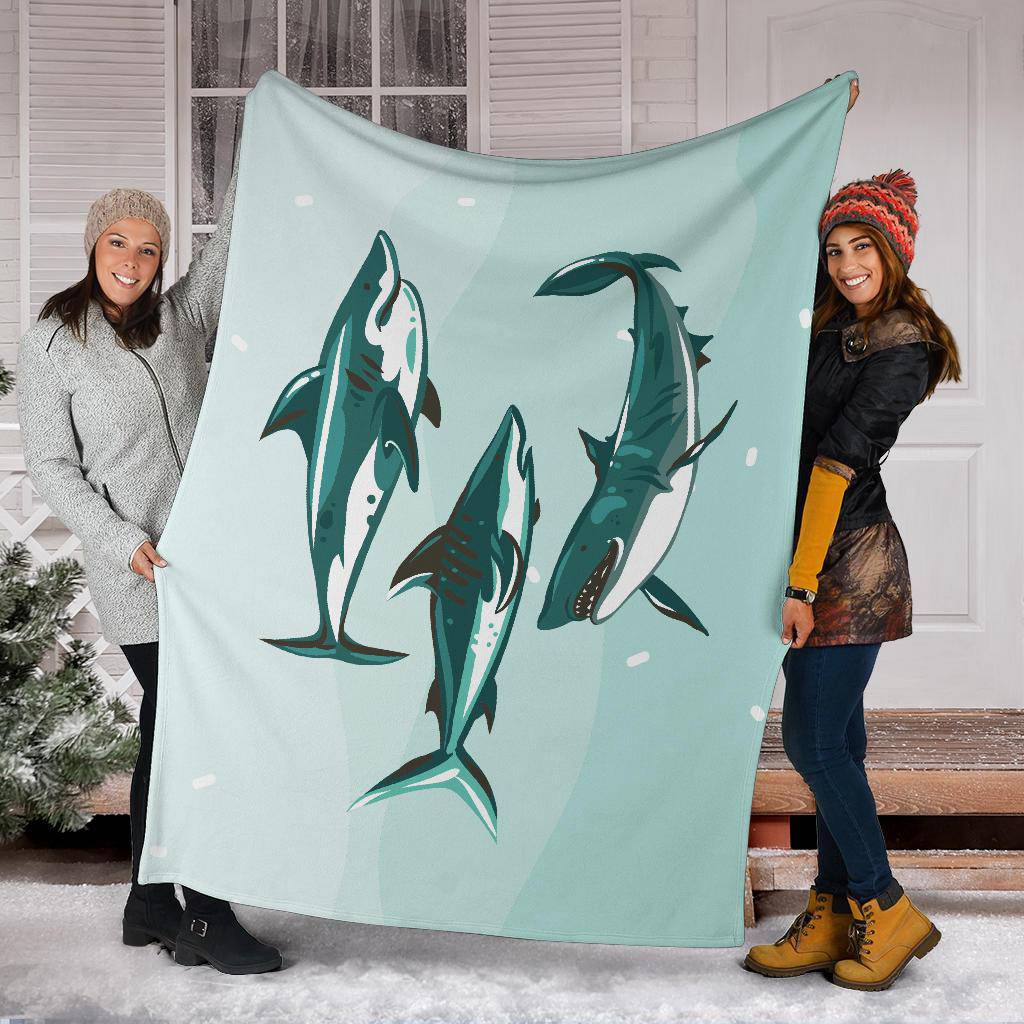 Sharks in the Sea Premium Blanket - Top Content | POD Collection | Free Shipping