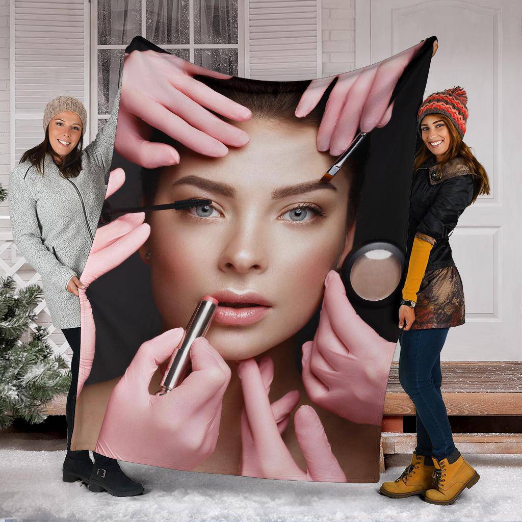 Beauty hands face makeup premium blanket - Top Content | POD Collection | Free Shipping