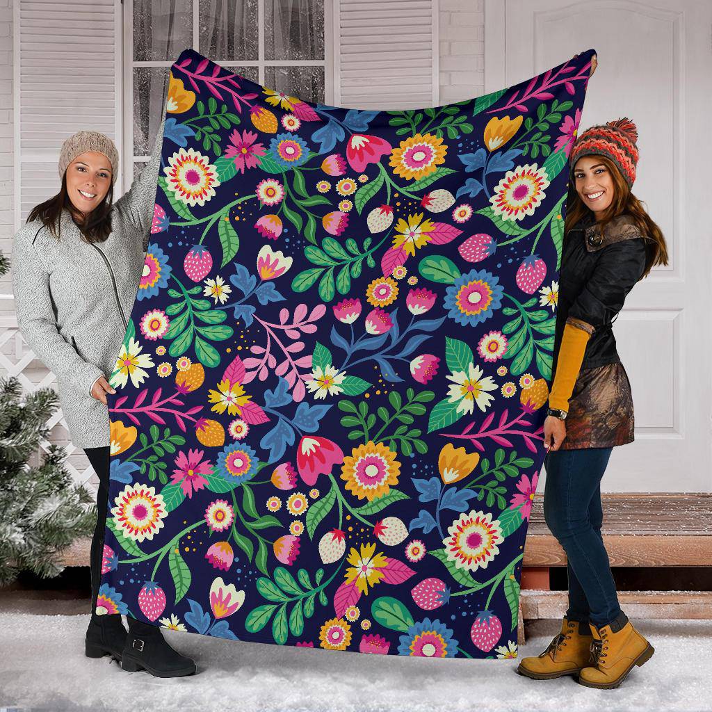 Hand Painted Exotic Plants Floral Premium Blanket - Top Content | POD Collection | Free Shipping