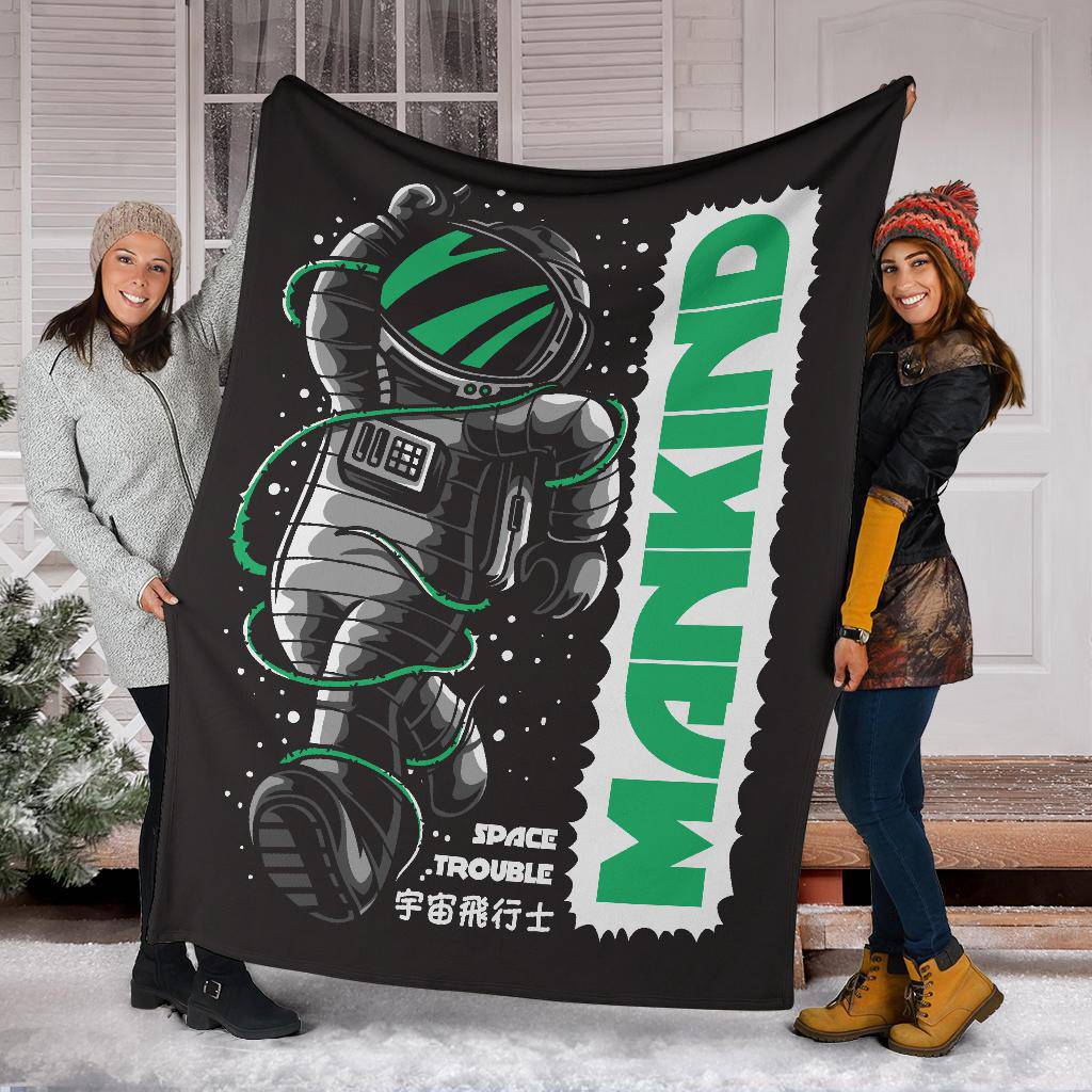 Premium Blanket Mankind Cartoon Space Astronaut - Top Content | POD Collection | Free Shipping